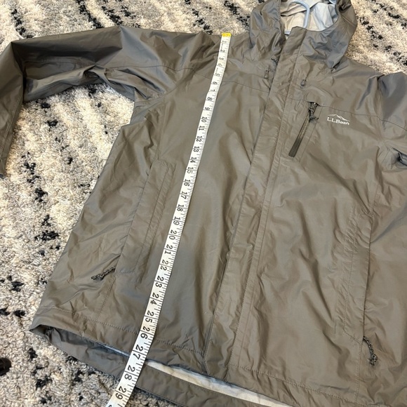 L.L. Bean Men's Trail Model Gray Hooded Rain Jacket Graphite size Small Regular - Picture 7 of 10